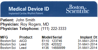 Sample ID Card